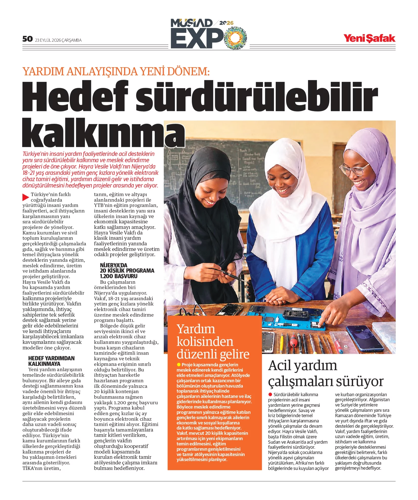 Hedef Sürdürülebilir Kalkınma - Yeni Şafak